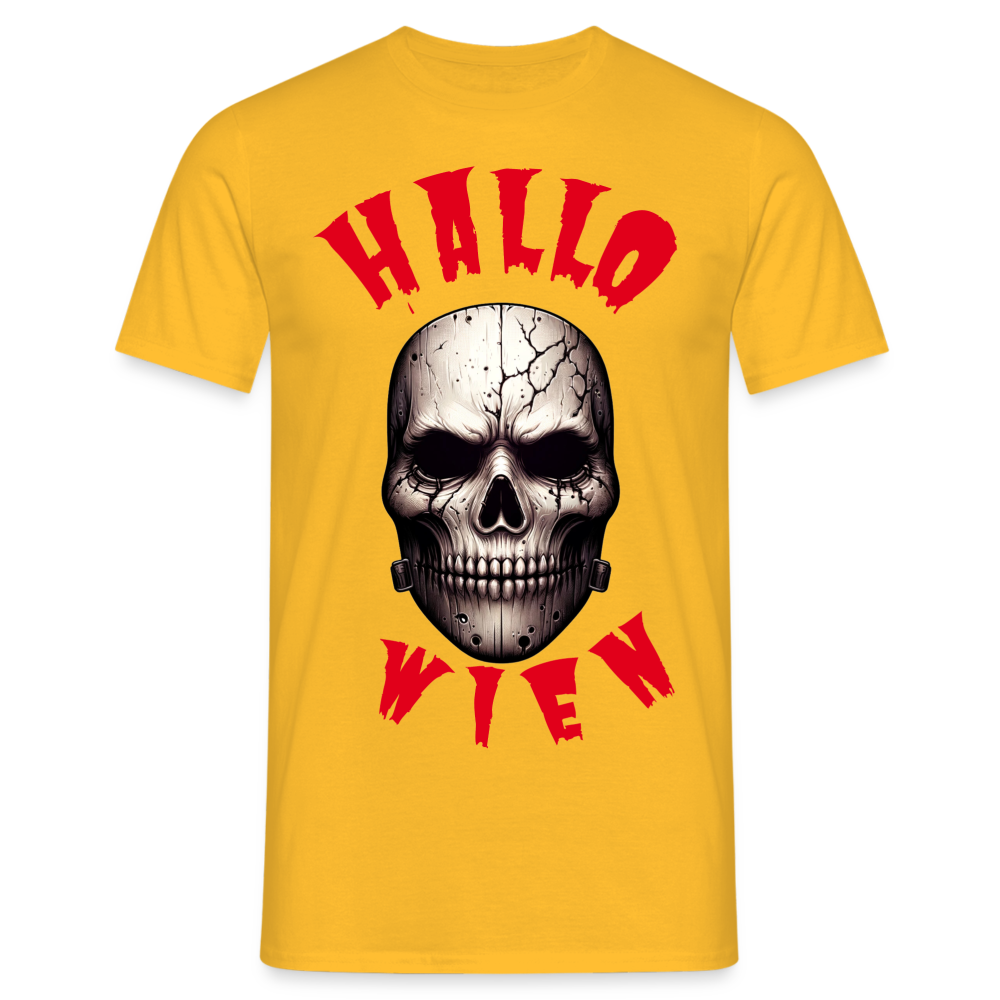 Hallo Wien in Halloween Herren T-Shirt - Gelb