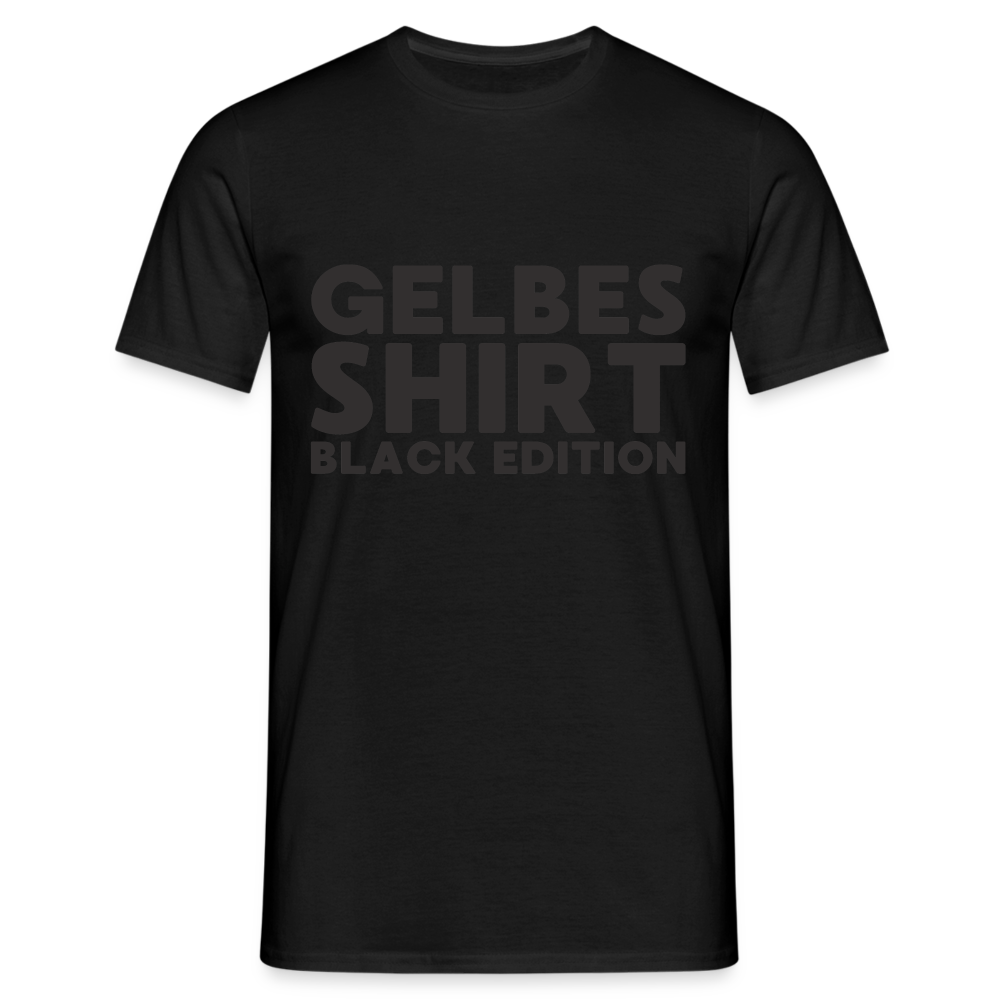 Gelbes Shirt Black Edition Herren T-Shirt - Schwarz