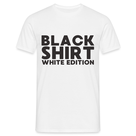 Black Shirt White Edition Herren T-Shirt - weiß