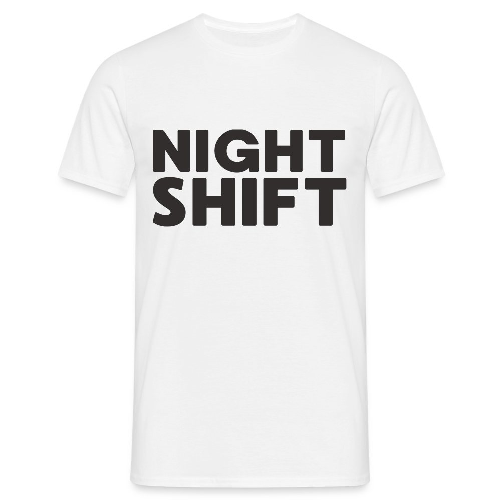 Night Shift Herren T-Shirt - weiß