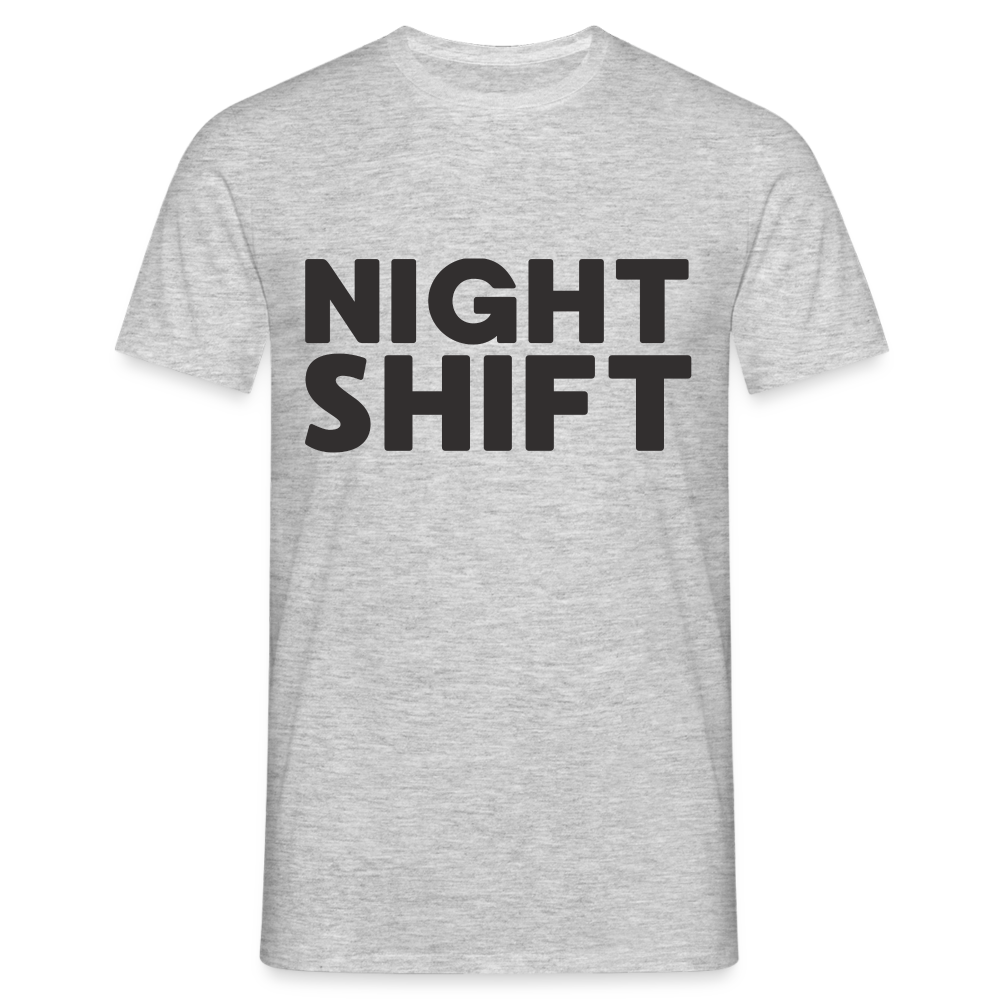 Night Shift Herren T-Shirt - Grau meliert