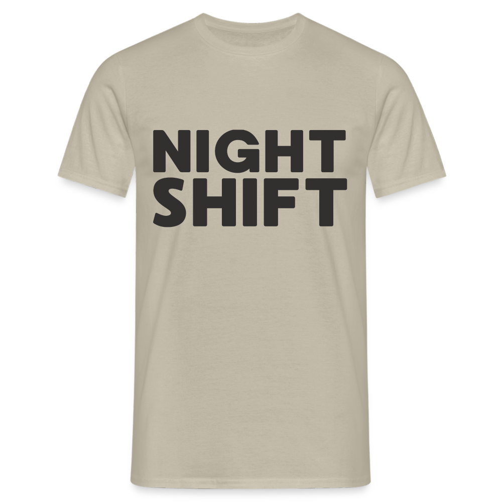 Night Shift Herren T-Shirt - Sandbeige