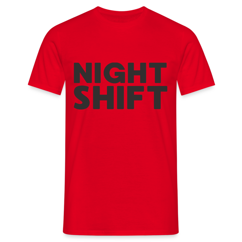 Night Shift Herren T-Shirt - Rot