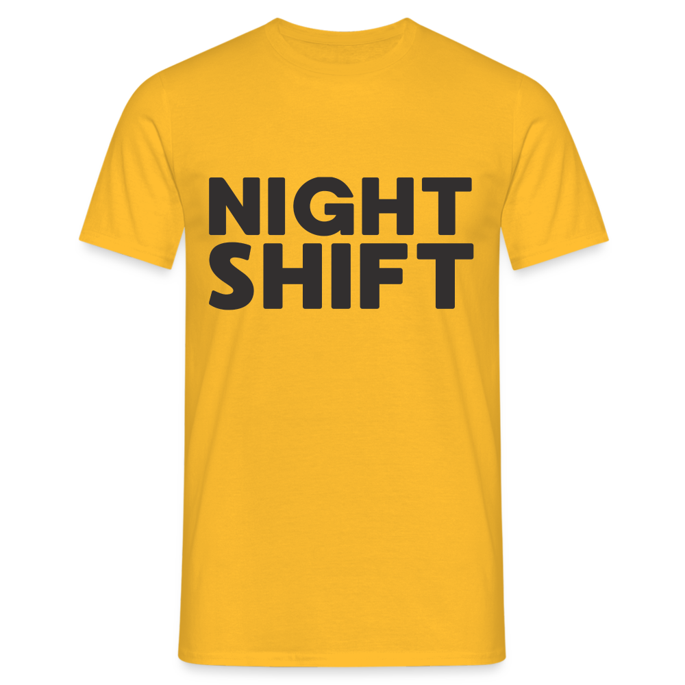 Night Shift Herren T-Shirt - Gelb