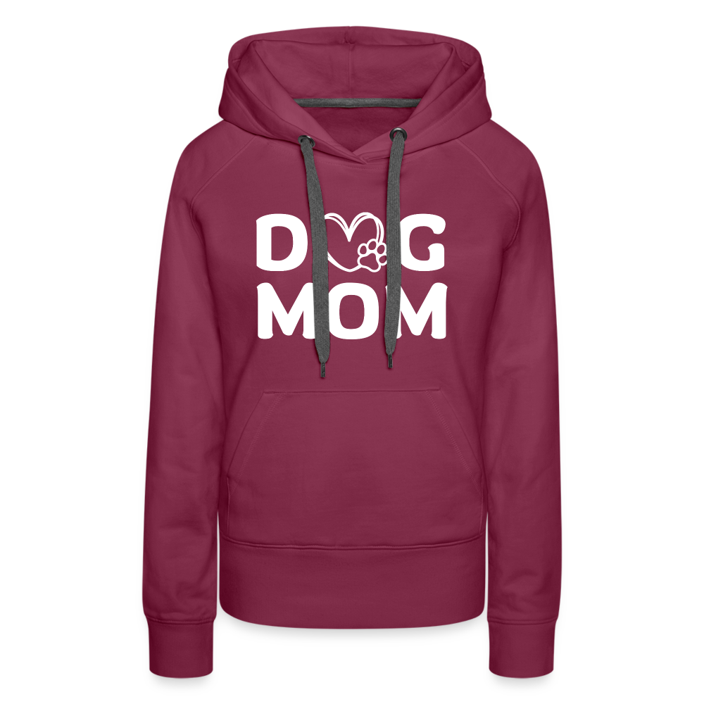 Dog Mom Damen Premium Hoodie - Bordeaux