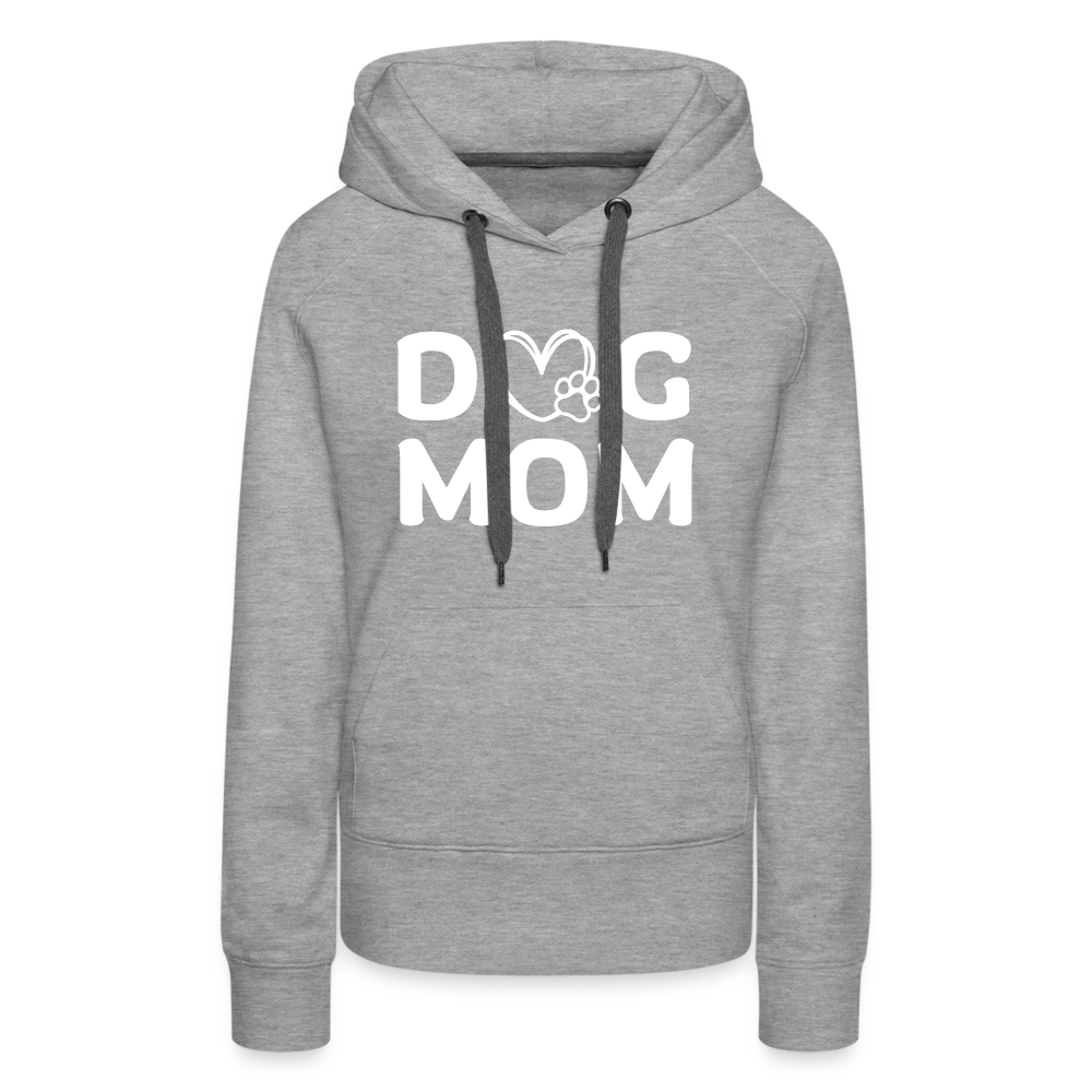 Dog Mom Damen Premium Hoodie - Grau meliert