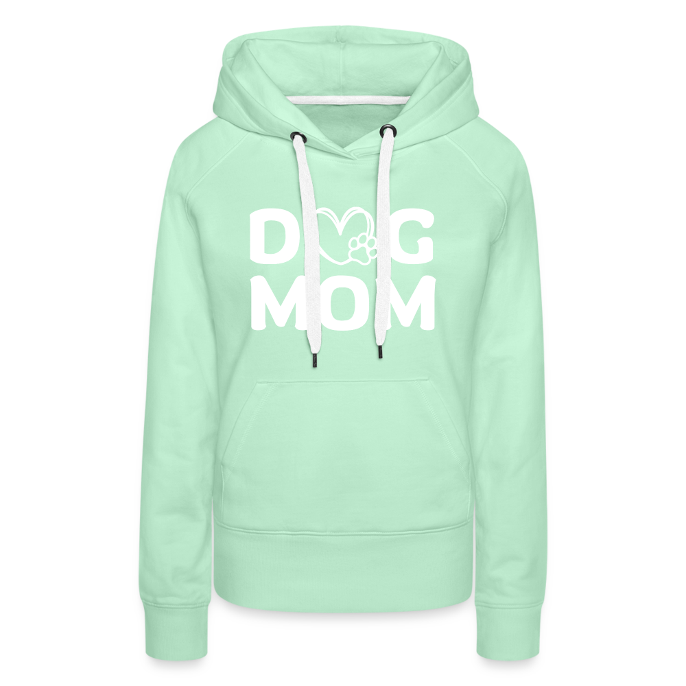 Dog Mom Damen Premium Hoodie - helles Mintgrün