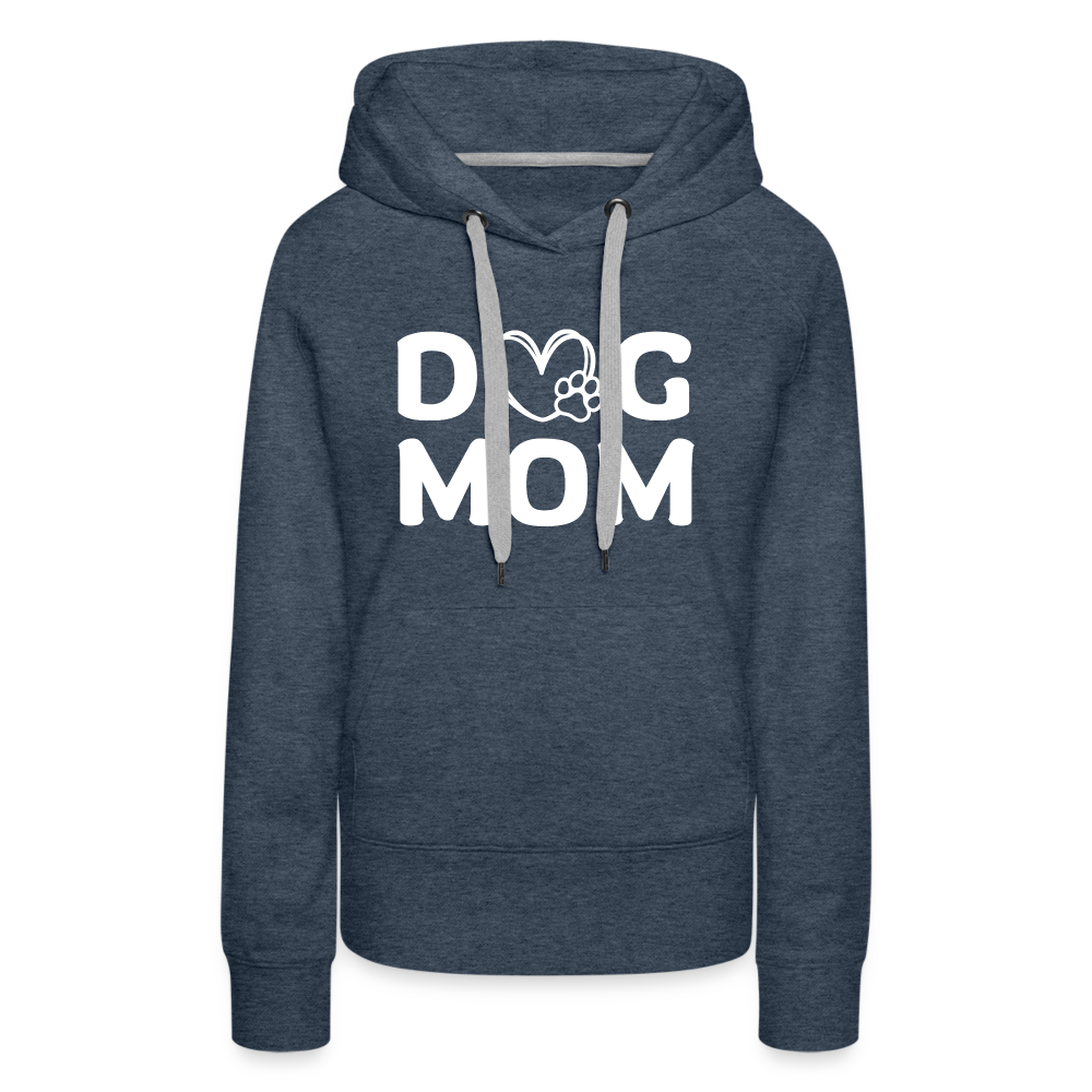 Dog Mom Damen Premium Hoodie - Jeansblau