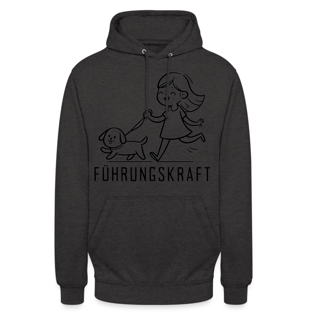 Führungskraft Mädchen Hund Gassi Unisex Hoodie - Anthrazit