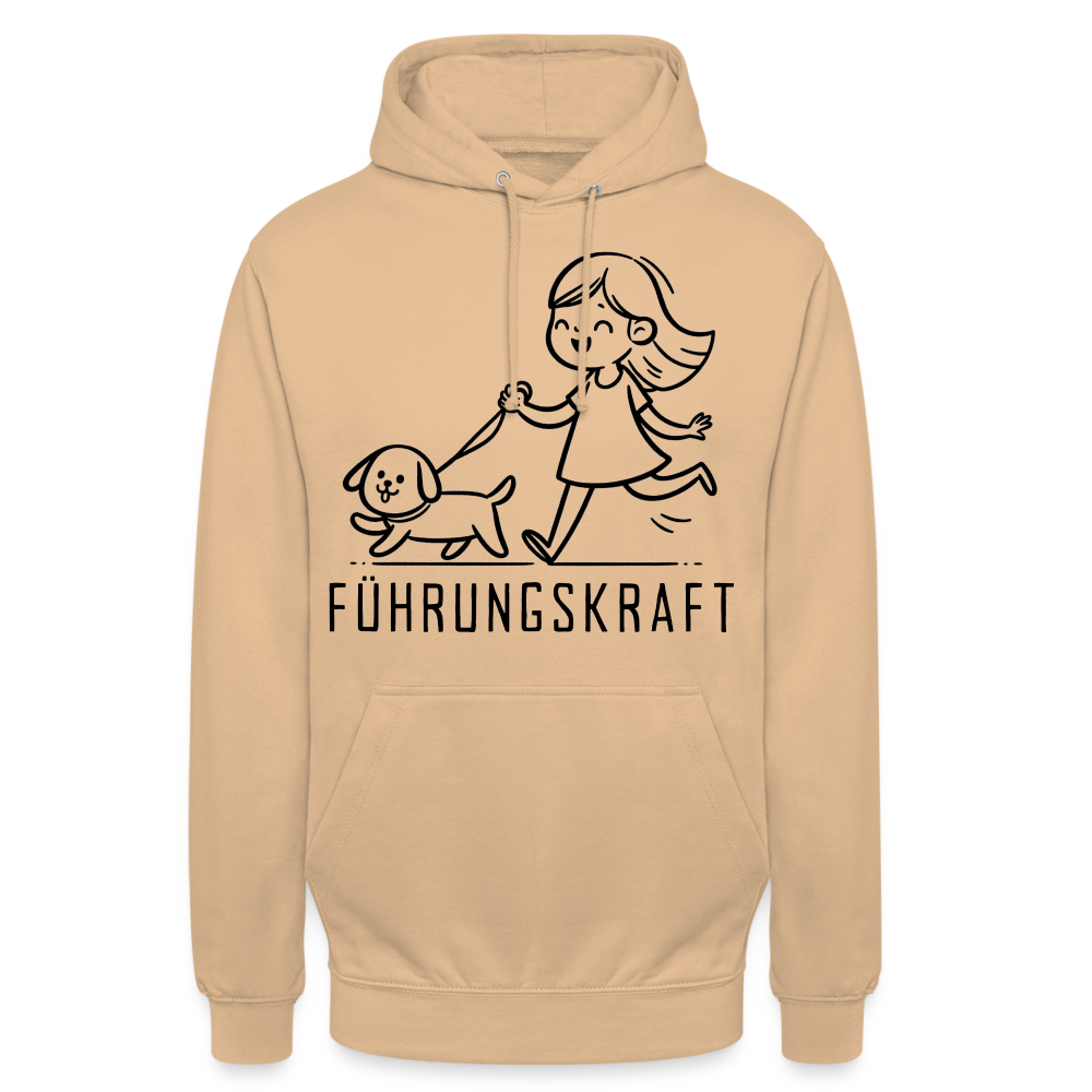 Führungskraft Mädchen Hund Gassi Unisex Hoodie - Beige