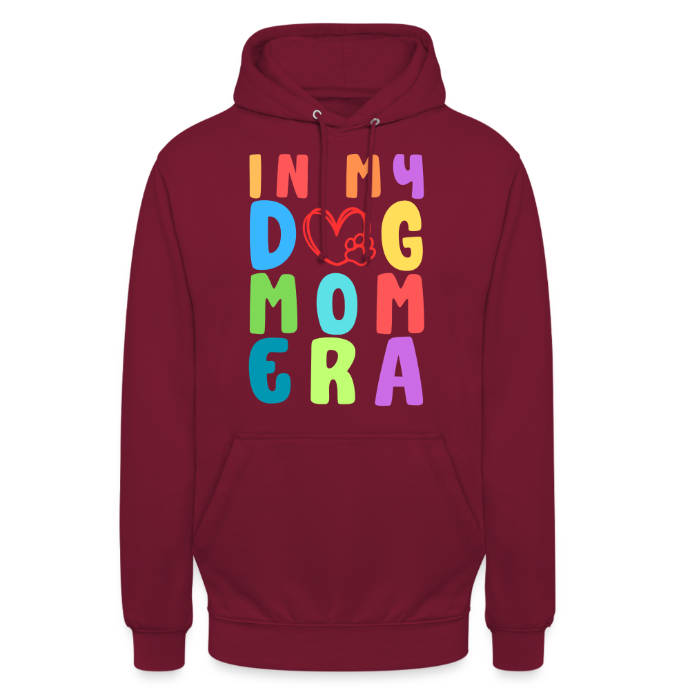 In my Dog Mom Era Unisex Hoodie - Bordeaux