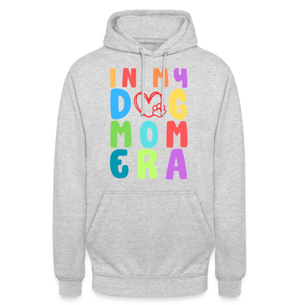 In my Dog Mom Era Unisex Hoodie - Hellgrau meliert