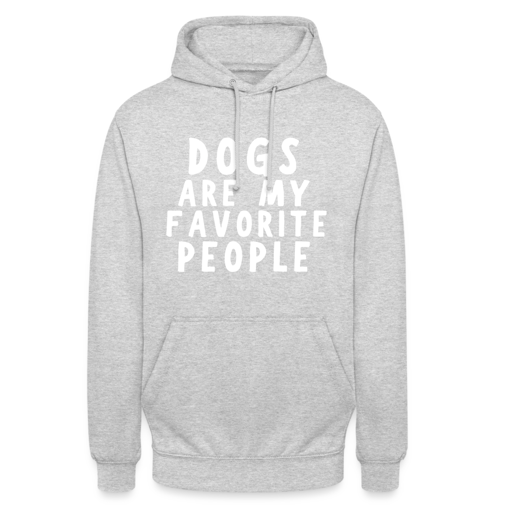 Dogs are my favorite People Unisex Hoodie - Hellgrau meliert