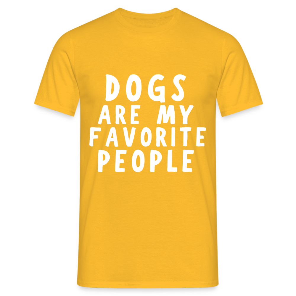 Dogs are my favorite People Herren T-Shirt - Gelb