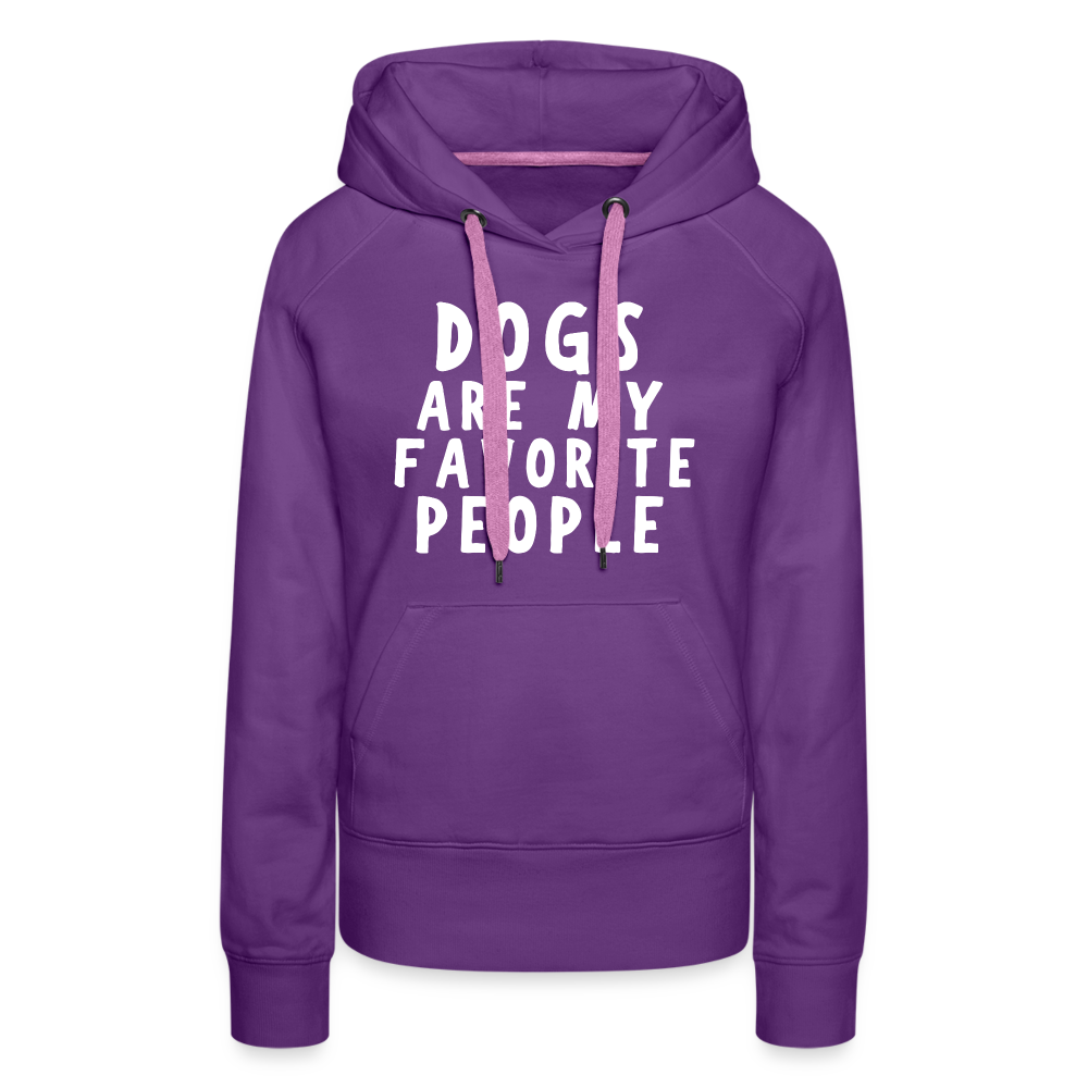 Dogs are my favorite People Damen Premium Hoodie - Purple