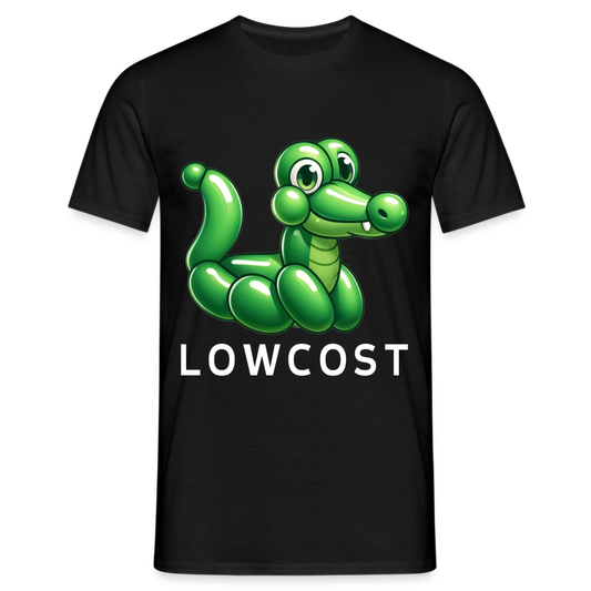 Lowcost Krokodil Herren T-Shirt - Schwarz