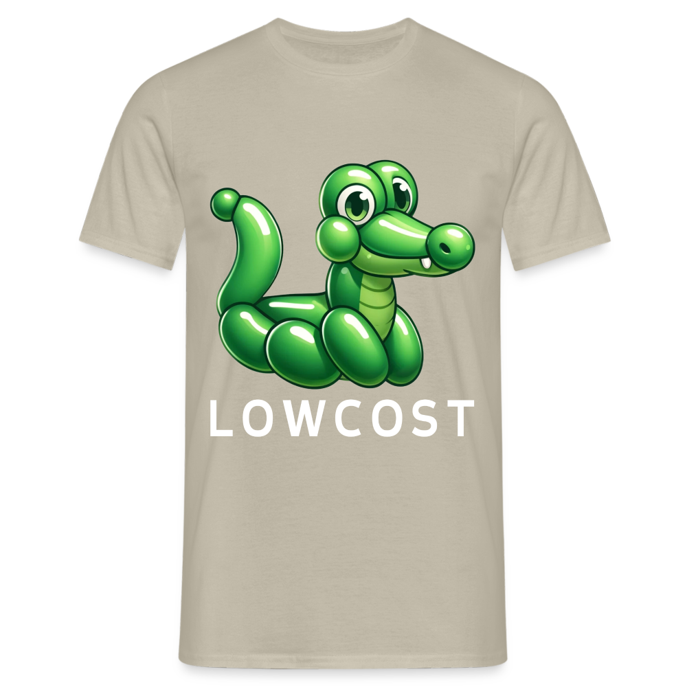 Lowcost Krokodil Herren T-Shirt - Sandbeige