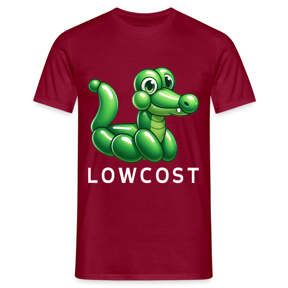 Lowcost Krokodil Herren T-Shirt - Ziegelrot