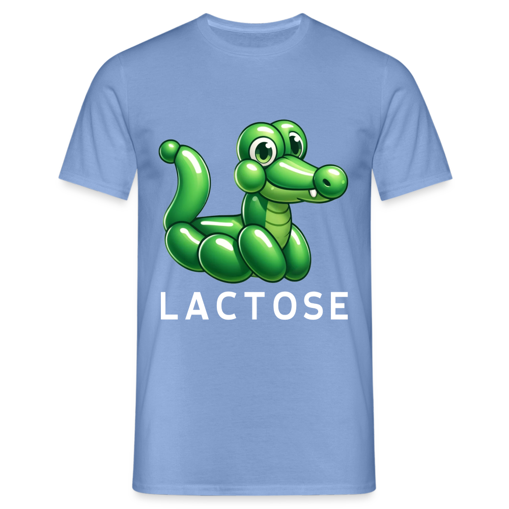 Lactose Krokodil Herren T-Shirt - carolina blue