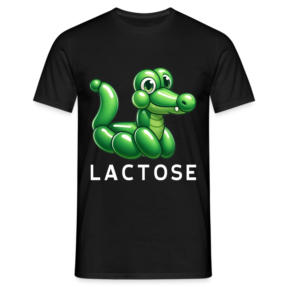 Lactose Krokodil Herren T-Shirt - Schwarz