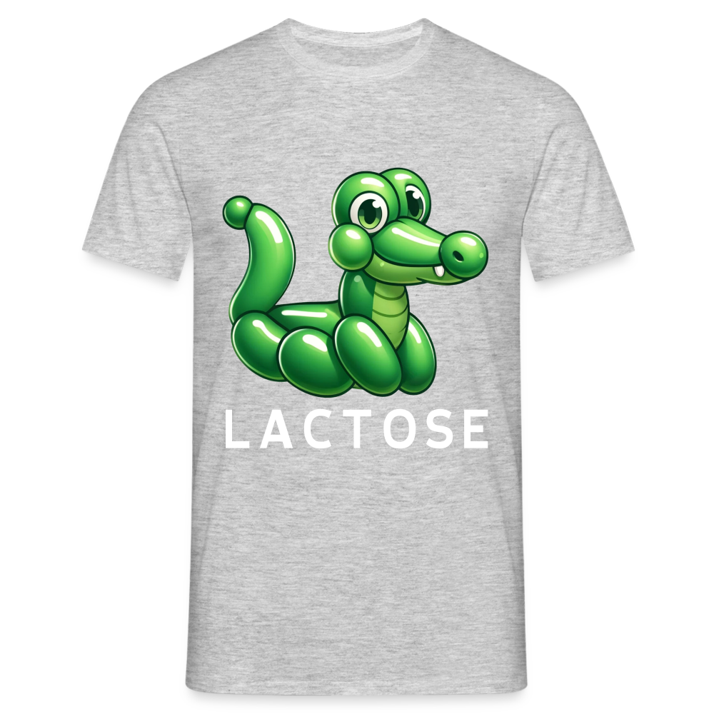 Lactose Krokodil Herren T-Shirt - Grau meliert