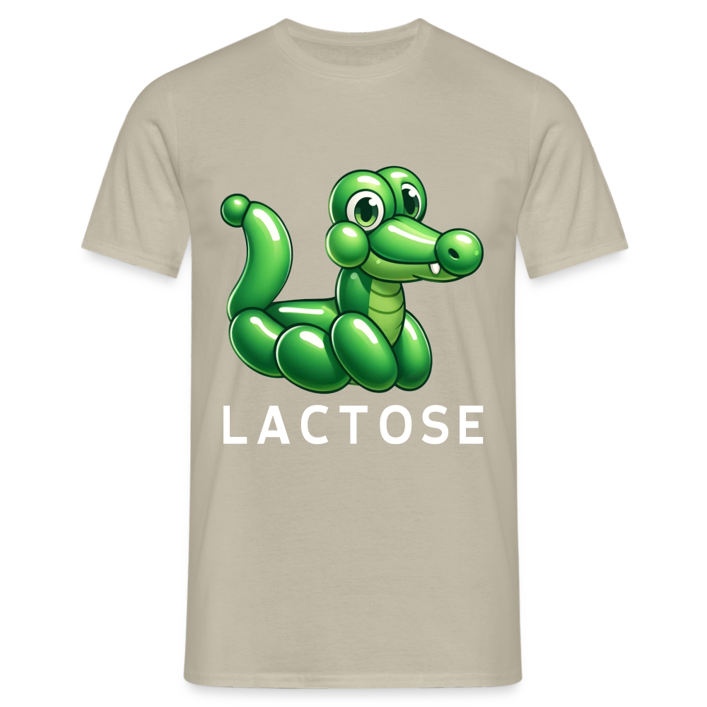 Lactose Krokodil Herren T-Shirt - Sandbeige