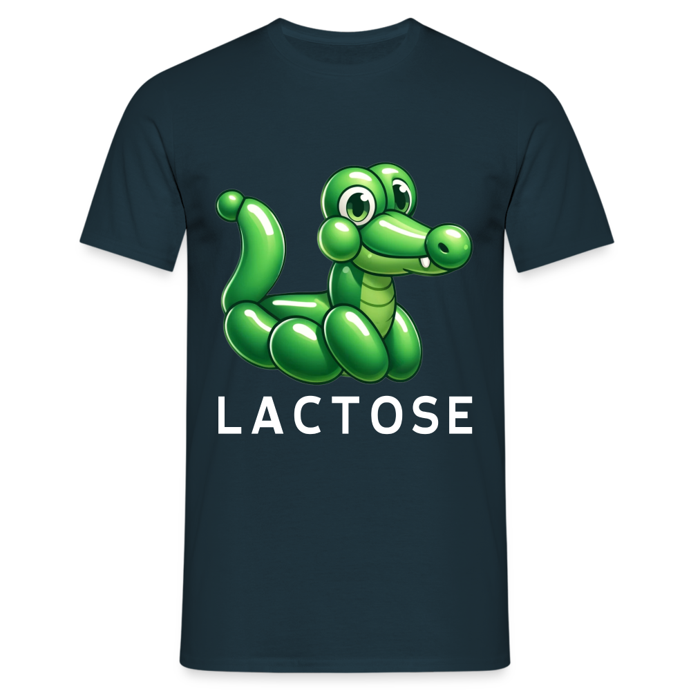 Lactose Krokodil Herren T-Shirt - Navy