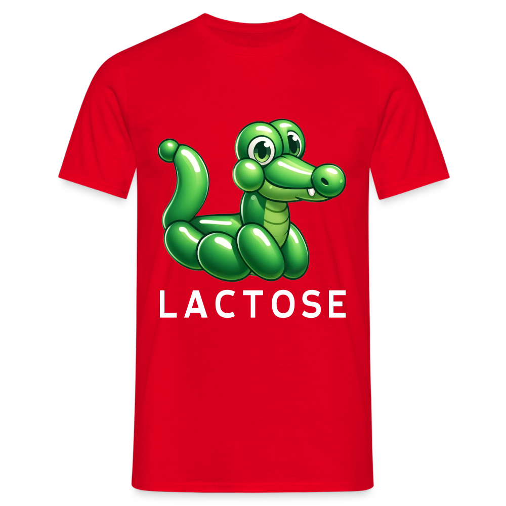 Lactose Krokodil Herren T-Shirt - Rot
