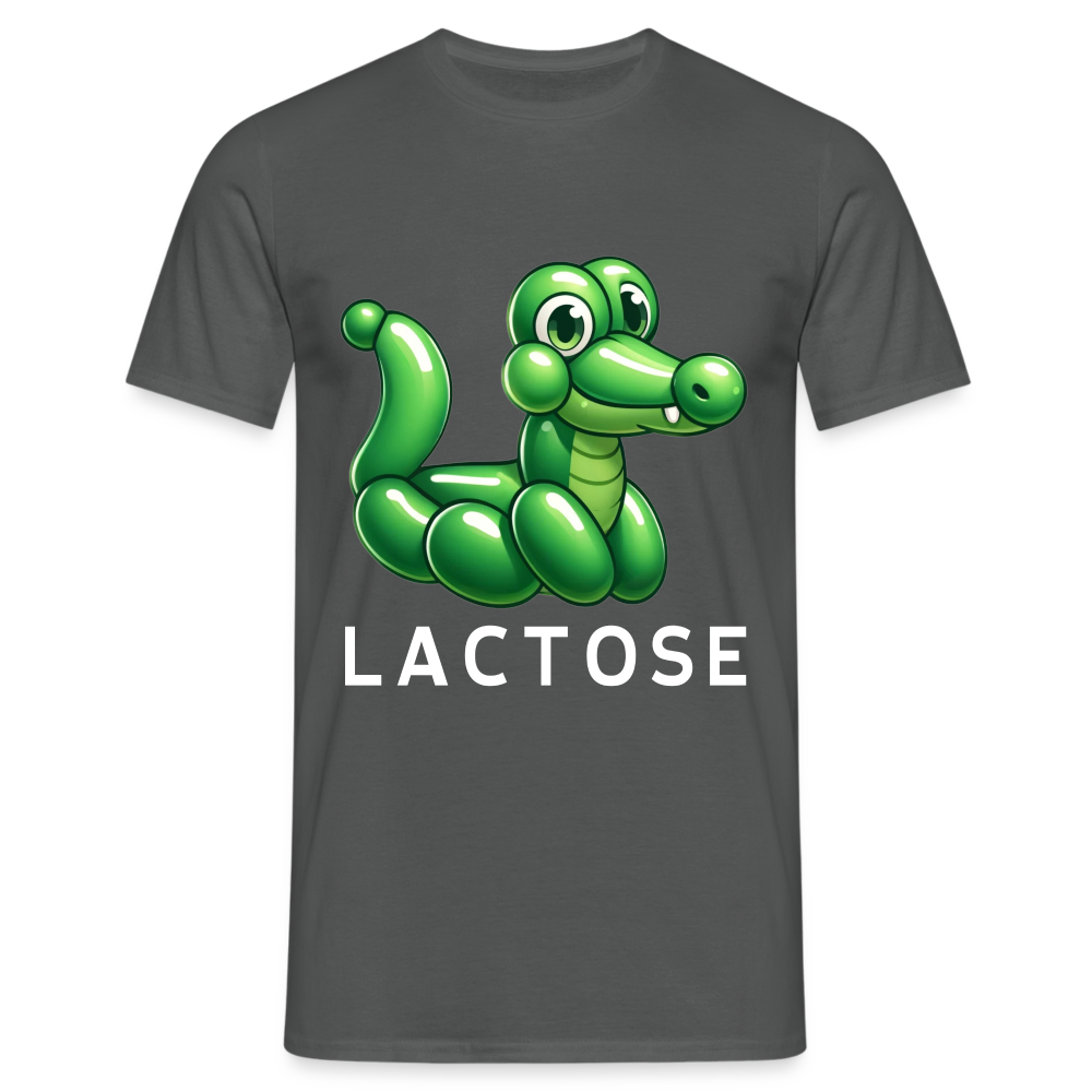 Lactose Krokodil Herren T-Shirt - Anthrazit
