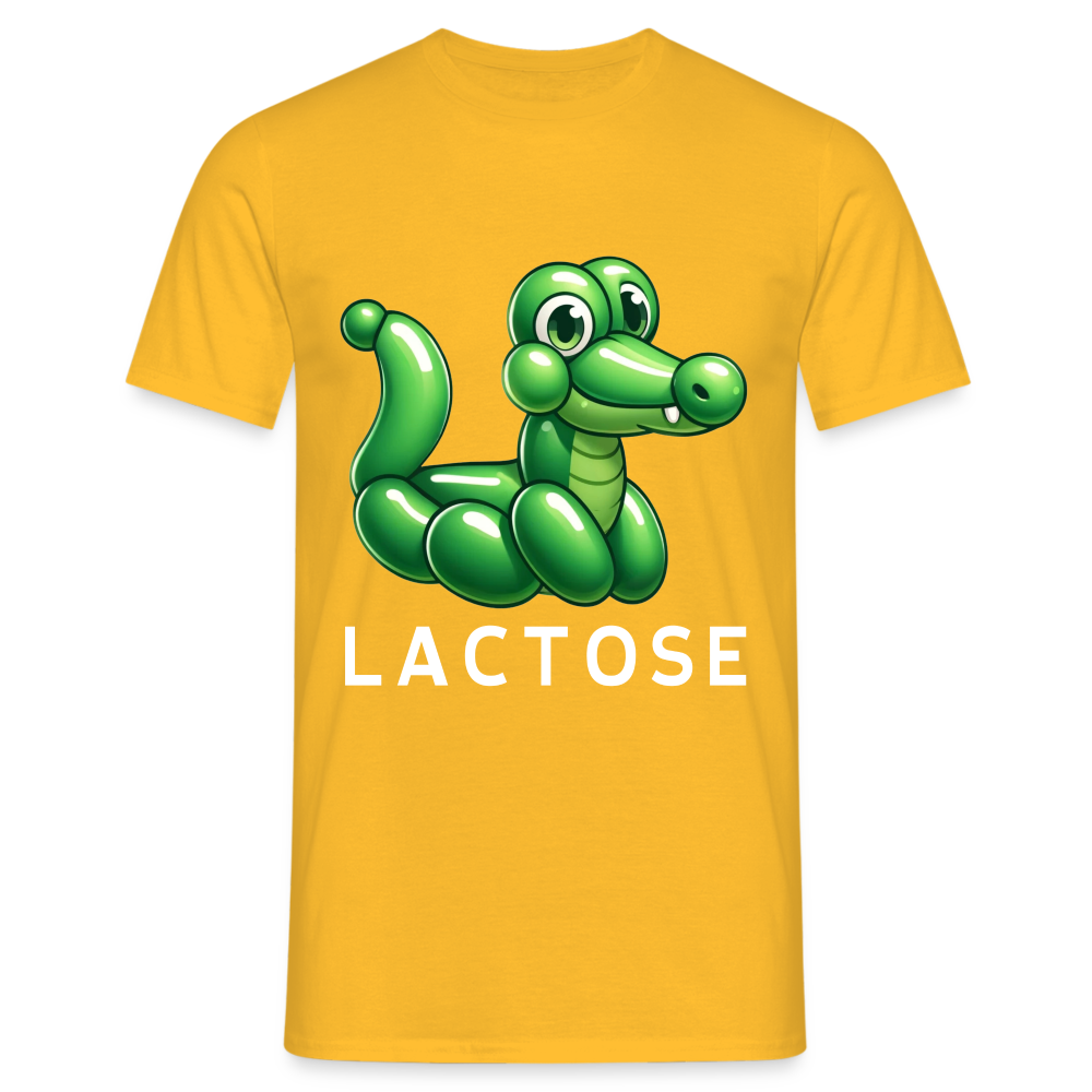 Lactose Krokodil Herren T-Shirt - Gelb
