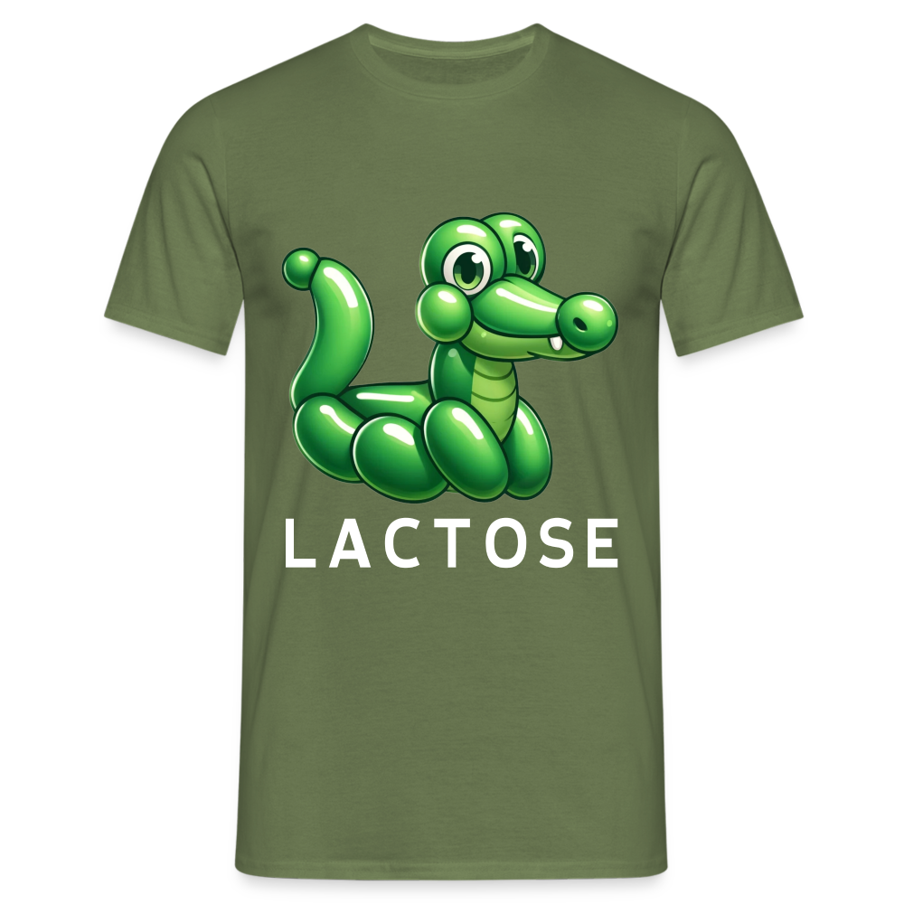 Lactose Krokodil Herren T-Shirt - Militärgrün