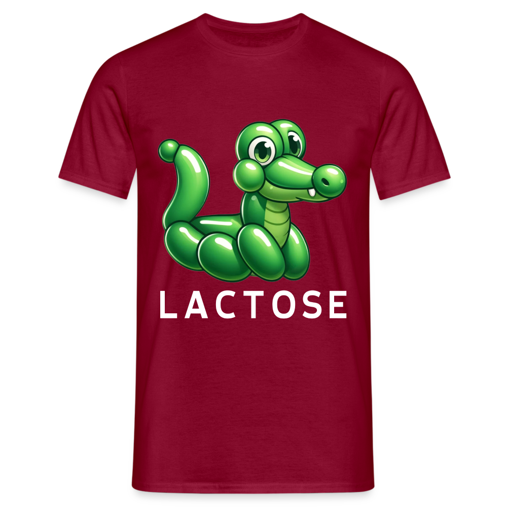 Lactose Krokodil Herren T-Shirt - Ziegelrot