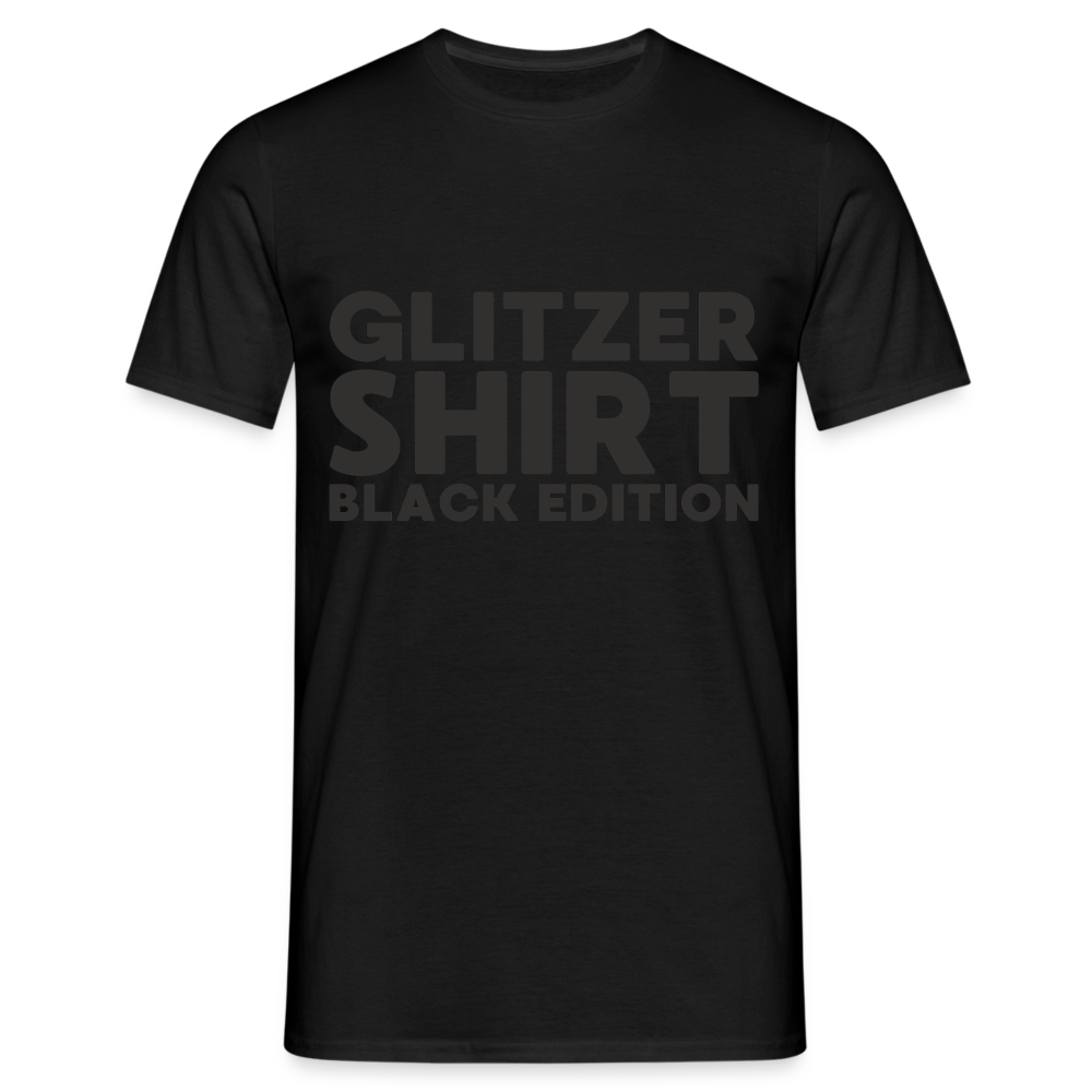 Glitzer Shirt Black Edition Herren T-Shirt - Schwarz