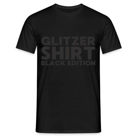 Glitzer Shirt Black Edition Herren T-Shirt - Schwarz