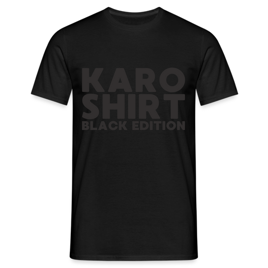 Karo Shirt Black Edition Herren T-Shirt - Schwarz