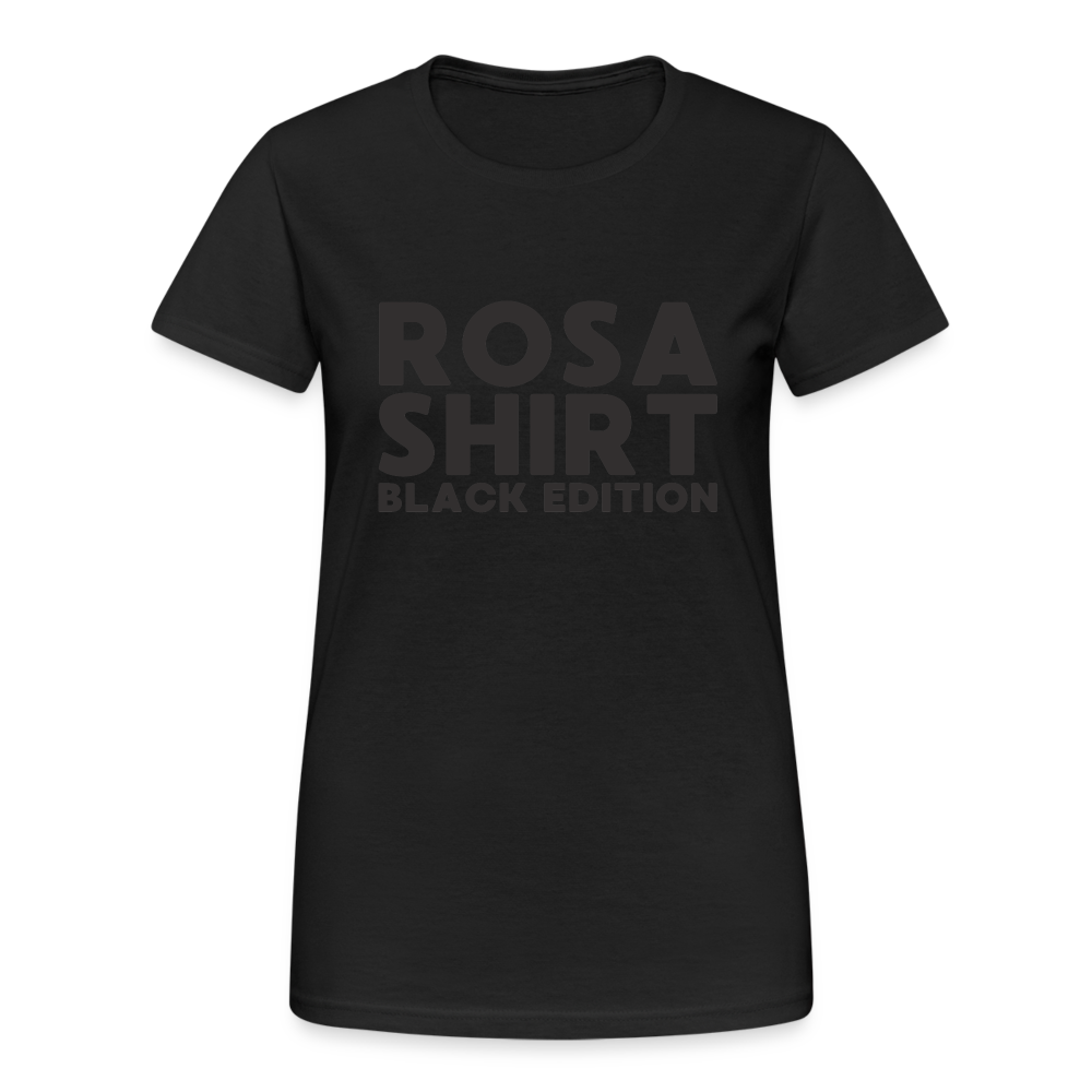 Rosa Shirt Black Edition Damen T-Shirt - Schwarz