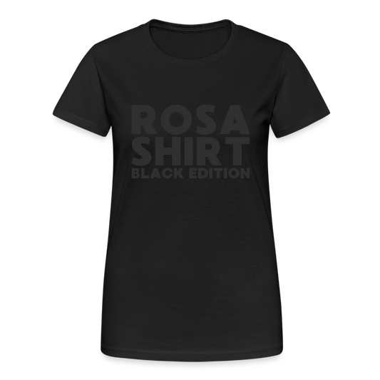 Rosa Shirt Black Edition Damen T-Shirt - Schwarz