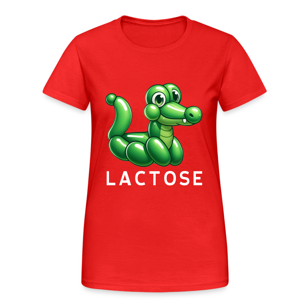 Lactose Krokodil Damen T-Shirt - Rot