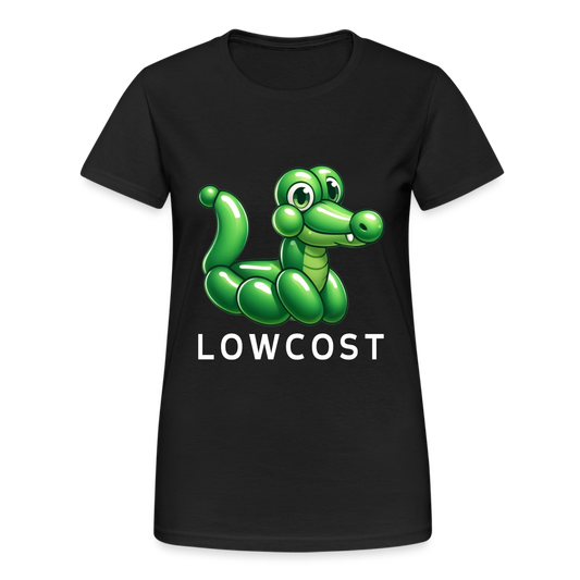 Lowcost Krokodil Damen T-Shirt - Schwarz