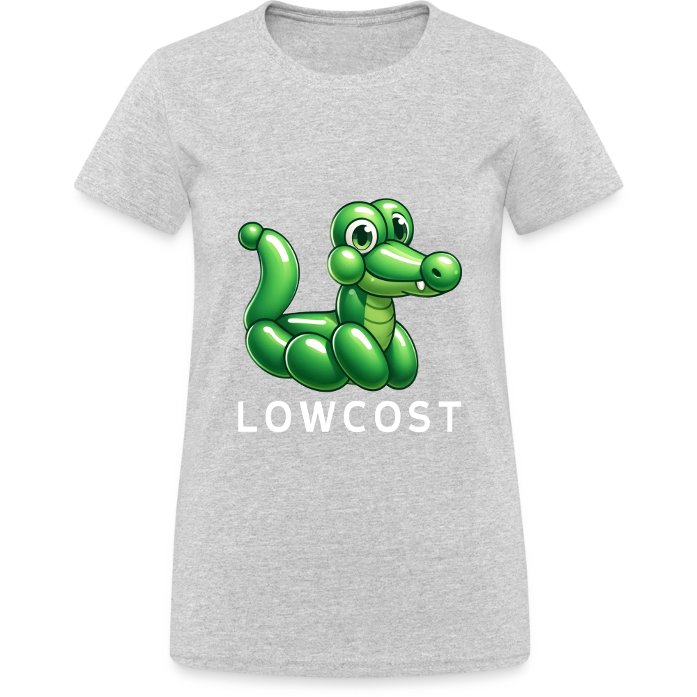 Lowcost Krokodil Damen T-Shirt - Grau meliert
