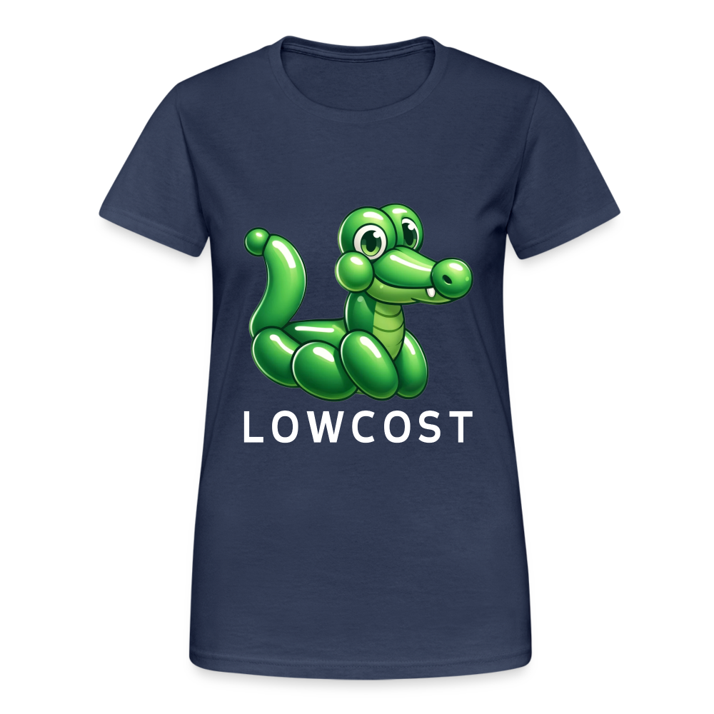 Lowcost Krokodil Damen T-Shirt - Navy