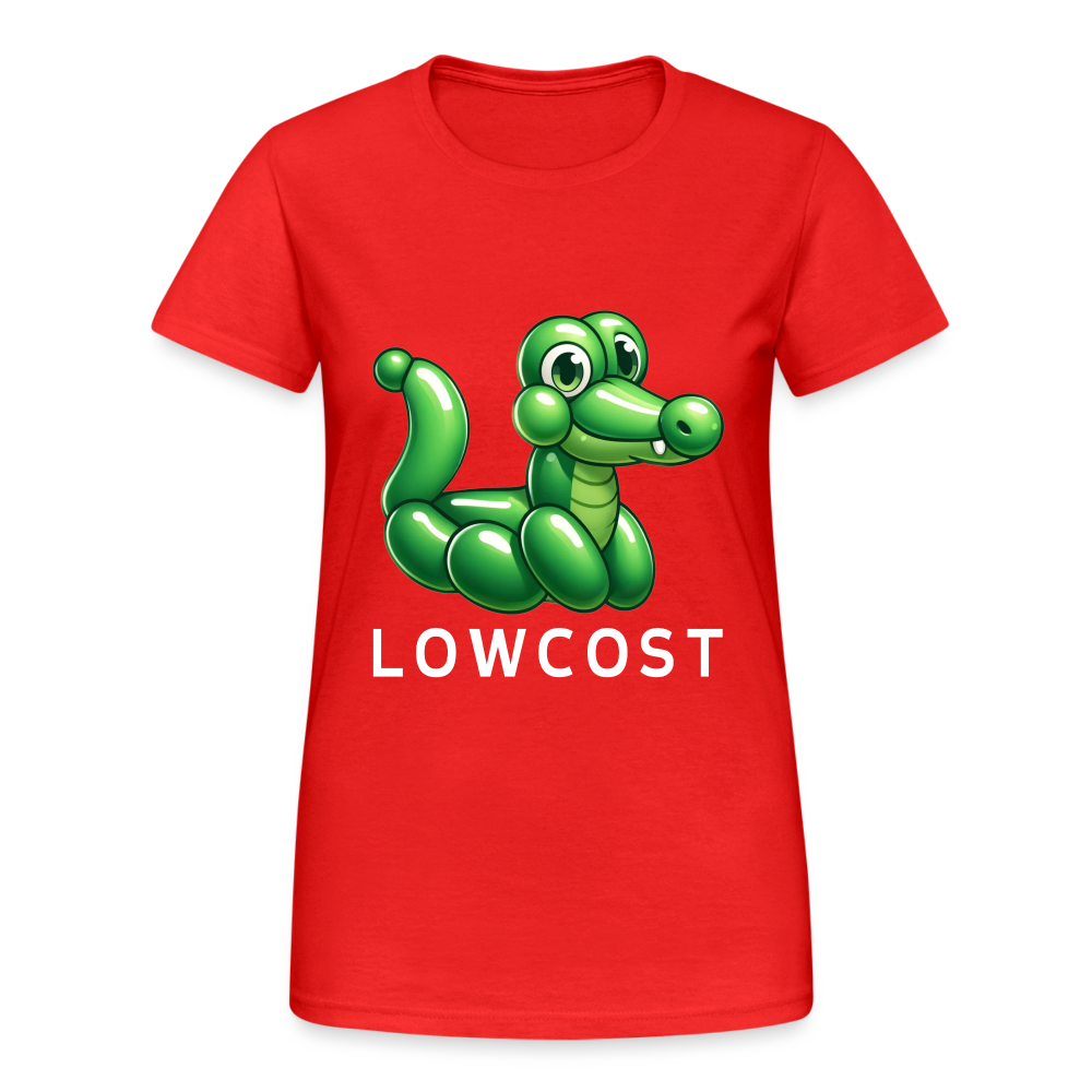 Lowcost Krokodil Damen T-Shirt - Rot