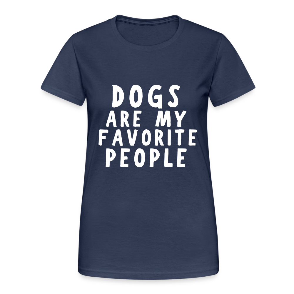 Dogs are my favorite People Damen T-Shirt - Navy