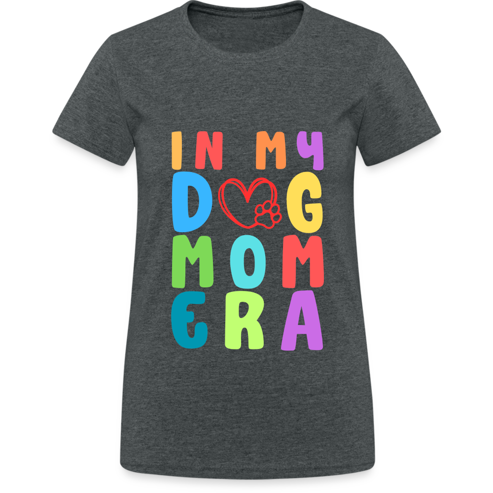 In my Dog Mom Era Damen T-Shirt - Dunkelgrau meliert