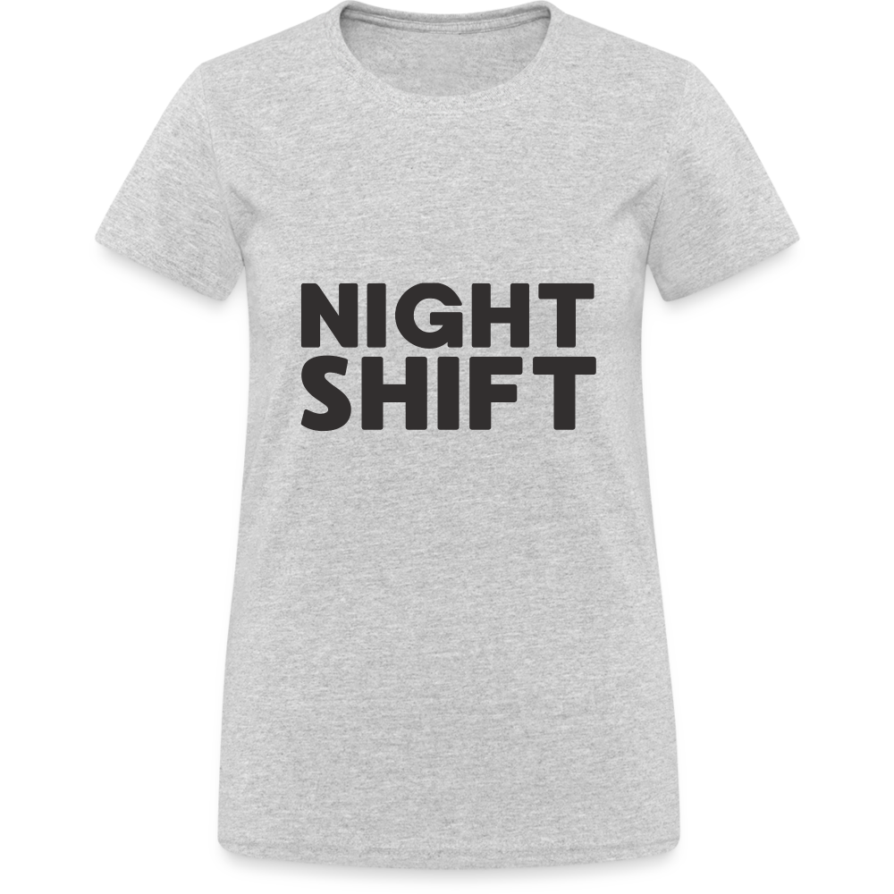 Night Shift Damen T-Shirt - Grau meliert
