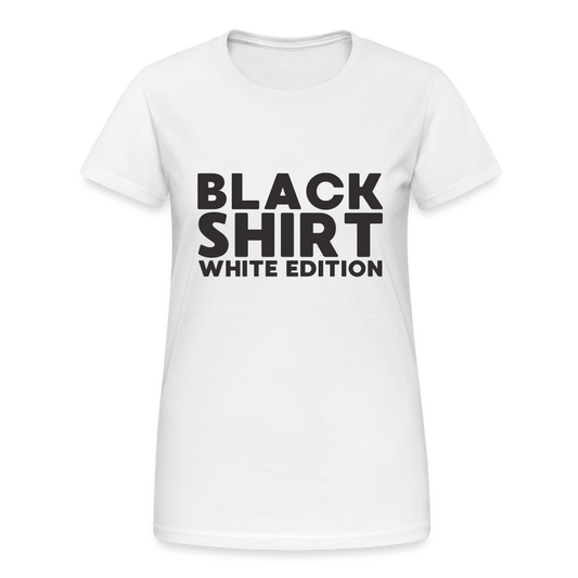 Black Shirt White Edition Damen T-Shirt - weiß