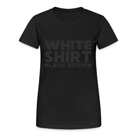 White Shirt Black Edition Damen T-Shirt - Schwarz