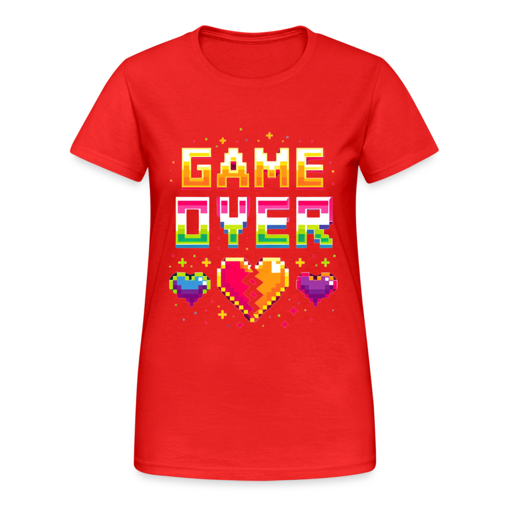 Game Over Retro Pixel Damen T-Shirt - Rot