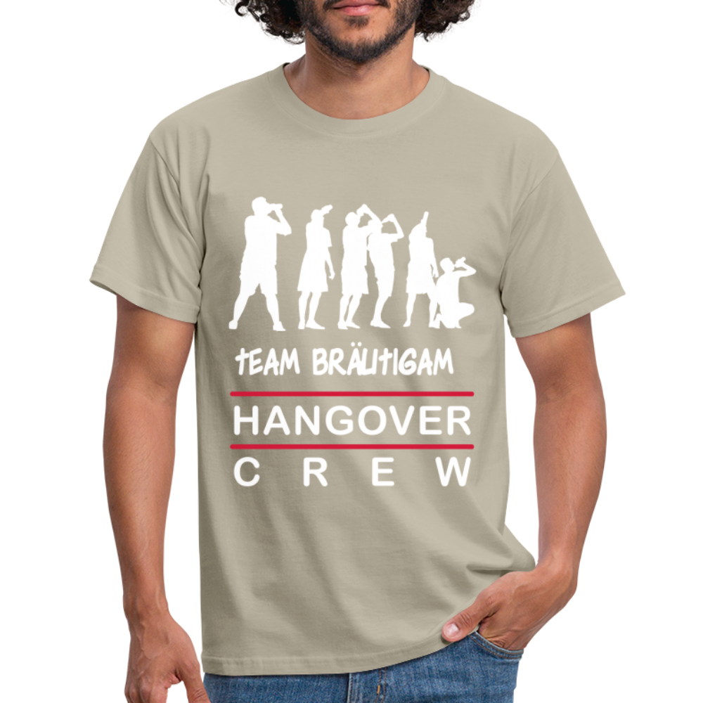 JGA Team Bräutigam Herren T-Shirt - Sandbeige