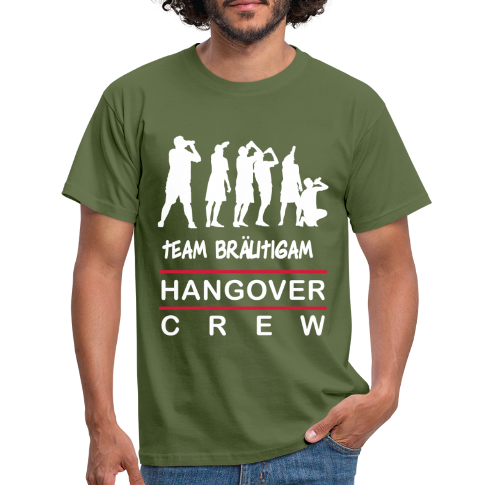 JGA Team Bräutigam Herren T-Shirt - Militärgrün